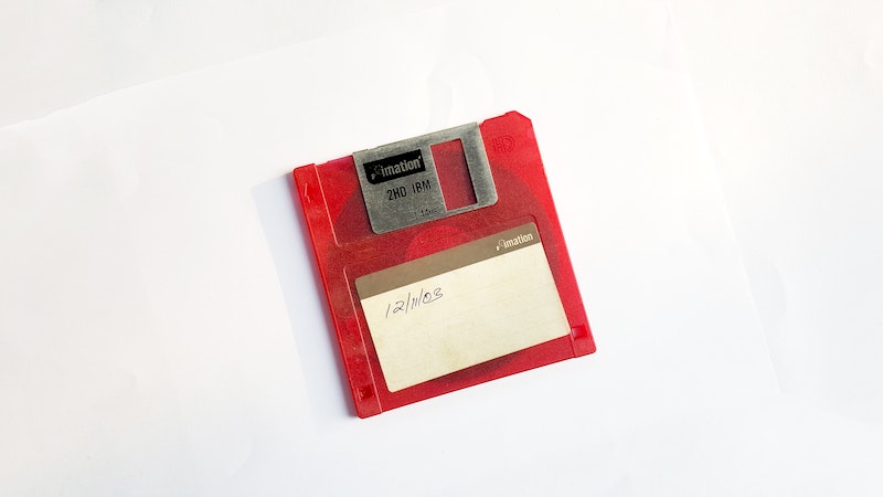 3¼-inch diskette in red